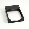 Memo Holder - Black Leather